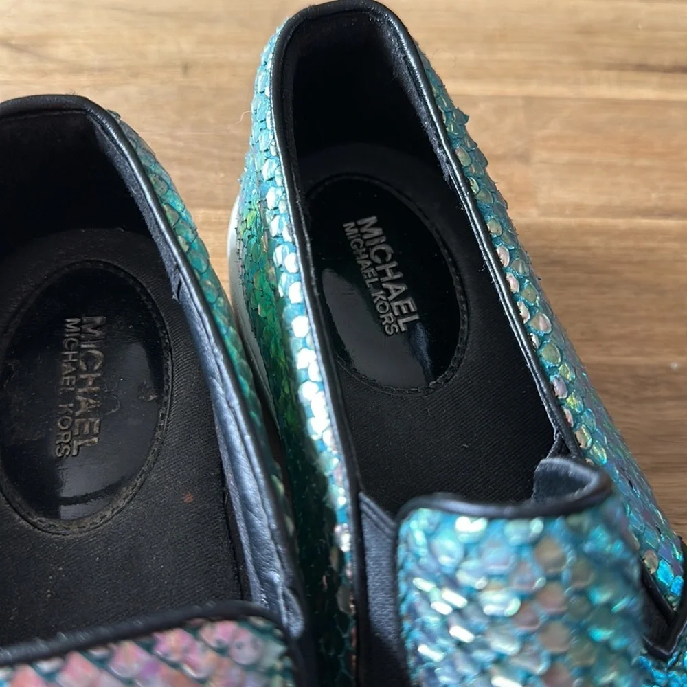 MICHAEL KORS Keaton iridescent sneakers